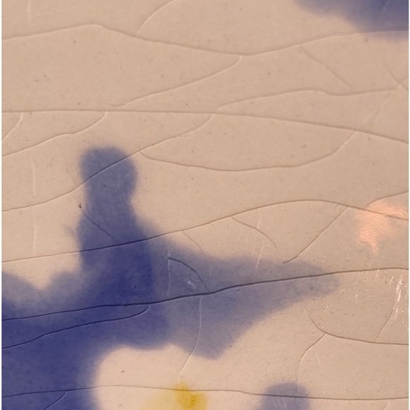 Awesome vintage ‘70s glazed ceramic tile scene of ocean & 3 butterflies - Picture 7 of 8